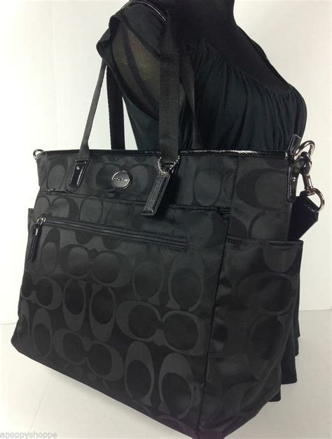 cheap coach diaper bag replica|diaper bag coach black white.